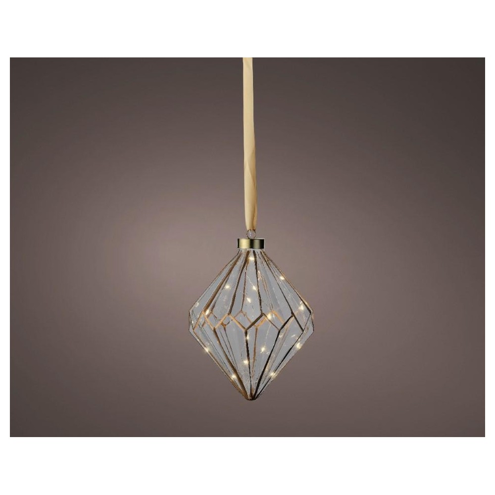 DIAMANTE MICROLED PENDENTE H.20CM. BATTERIA